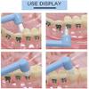 Chargenyang 6 PCS Interspace Toothbrush for Teeth Detail Cleaning and Braces Clean Soft and Compact Trim Tooth Toothbrush Rose Red, Blue, White view 2