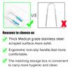 Tongue Scraper with Case,Stainless Steel Tongue Scrapers for Adults Cleaner Fights Bad Breath Oral Care view 4