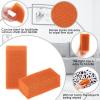 6 Pieces Felt Hat Cleaning Sponges Felt Hat Cleaner Western Hat Brush Cleaner Orange Sponges for Cleaning Household Sponges for Cowboy Cowgirl Hats Care view 3