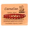 RICHRAIN Natural Stone Bracelet, Carnelian Round Pearl 8 mm (Red 8mm) view 1