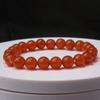 RICHRAIN Natural Stone Bracelet, Carnelian Round Pearl 8 mm (Red 8mm) view 4