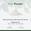 Citicoline CDP-Choline Powder 25g Cognitive Function & Mental Performance Support 250mg per Serving, Vegan, GMO & Gluten Free Raw Powders view 4