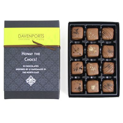 Davenports Chocolates Howay the Chocs! 12 handmade luxury chocolates | chocolate selection box
