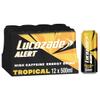 Lucozade Alert Tropical 12x500ml- can ; High Caffeine Energy Drink ;Great Taste; Contains vitamin B3 to help reduce tiredness ;Fully recyclable view 1