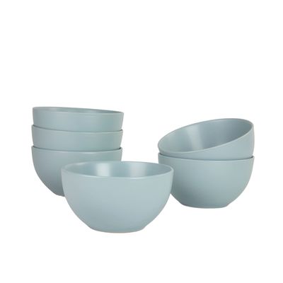 10 Strawberry Street Wazee Matte Cereal Bowl, 5.5"/16oz, Mineral Blue