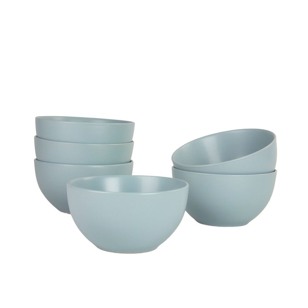 10 Strawberry Street Wazee Matte Cereal Bowl, 5.5"/16oz, Mineral Blue