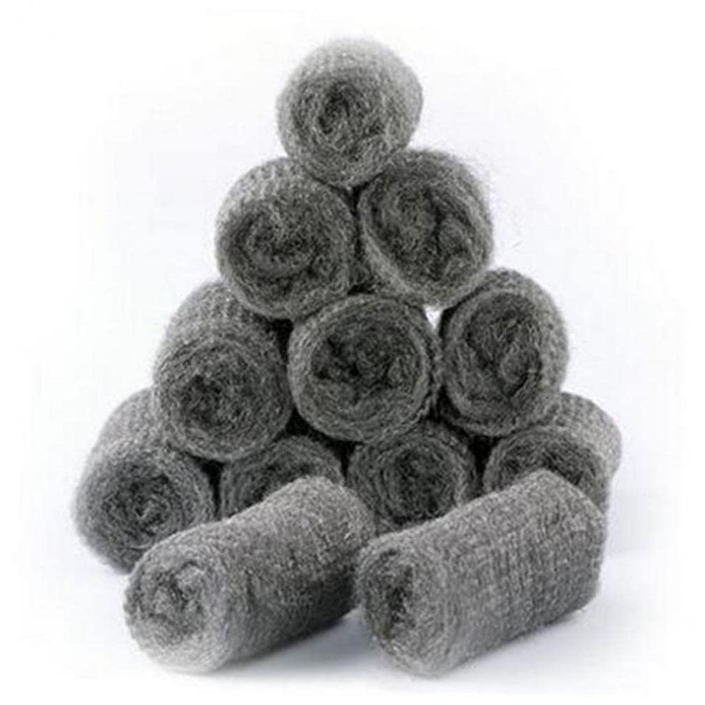 12 Pcs Metal Mesh Super Detergent Tool Kitchen Steel Wool Degreasing Cleaning Tool Pot Brush Cleaner