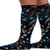 Cherokee Printsupport Women 8-12 mmHg Support Socks, Regular, Breezy Buds view 2
