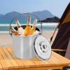 WindWilder Stainless Steel Bucket with Lid and Handle 6L 12L 20L Water Food Milk Bucket (12L) view 2
