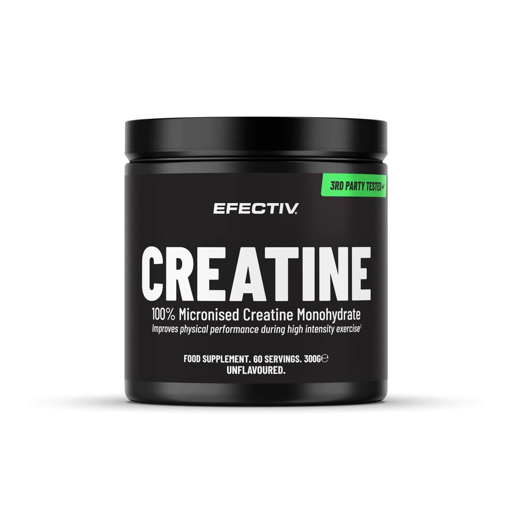 Efectiv Creatine Monohydrate Powder - 100% Pure Unflavoured Micronised Bulk Creatine for Solubility & Absorption - 60 Servings (300g) - Supports Strength, Muscle Gain & Performance