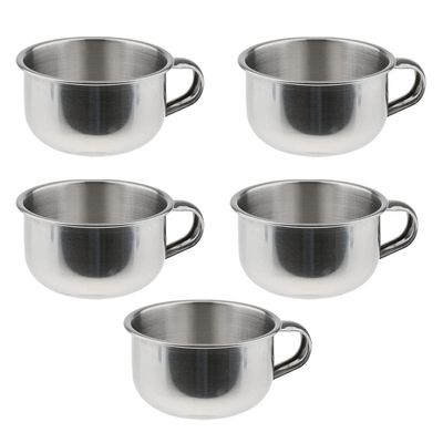 F Fityle 5 Pcs Stainless Steel Shaving Bowl mug and cup for Shaving Brush