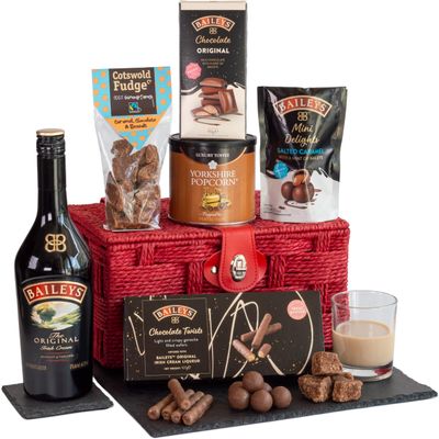 InterHamper | Baileys Hamper Gift Bonanza presented in a Rope Woven Red Basket
