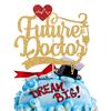 Gold Glitter Future Doctor Cake Topper, Congrats Doctor Cake Decorations, Doctor Graduation Decorations, Medical School Graduation Cake Decor 2022 view 1