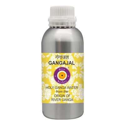 Deve Herbes Gangajal Holy Ganga Water from The Origin of River Ganga at Devprayag in Aluminium Bottle 300ml (10oz)