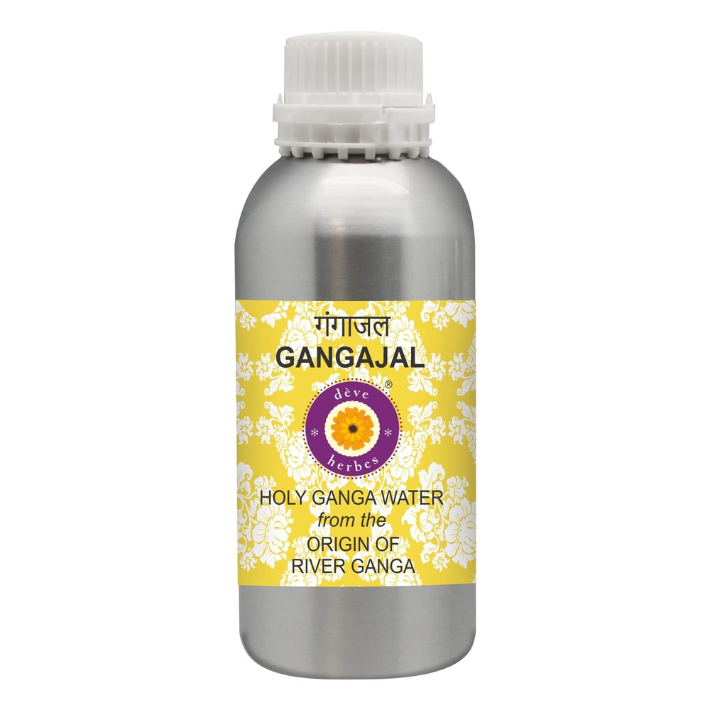 Deve Herbes Gangajal Holy Ganga Water from The Origin of River Ganga at Devprayag in Aluminium Bottle 300ml (10oz)