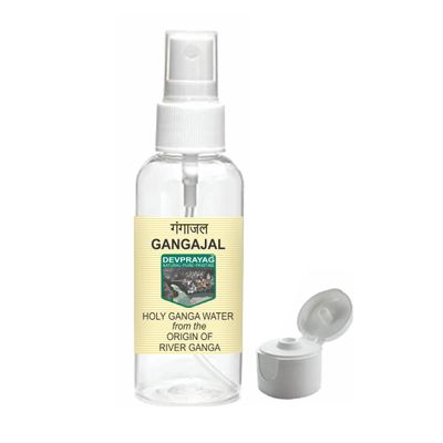 Devprayag Holy Ganga Water from The Origin or Beginning of River Ganga at Devprayag in Pet Bottle with Spray & Fliptop - 200ml (6.7oz)