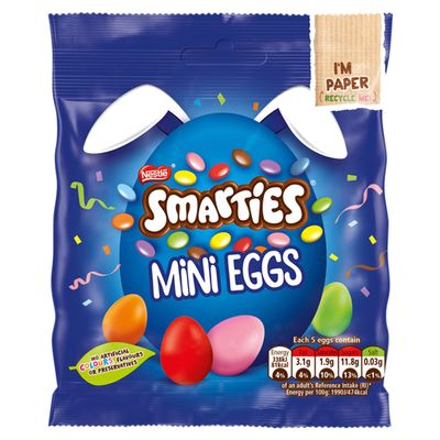Smarties Milk Chocolate Mini Eggs Pouch, 80g