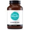 Viridian - Vitamin D3 & K2 90 Capsules | Plant-Sourced Vegan D3 from Lichen & Vegan K2 from Natto Cultures | Supports Normal Bones, Teeth, Muscle Function & Immunity | 100% Active Ingredients view 1