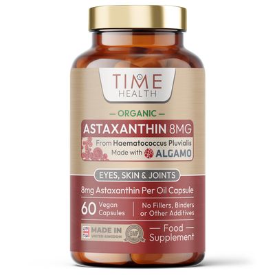 Organic Astaxanthin Oil 8mg - Pure & Natural Astaxanthin - 60 Capsules - Carrageenan Free - Super Antioxidant - Premium Algamo Oil - Haematococcus Pluvialis - UK Made - Zero Additives - EU Source