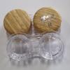 6 Pack Wood Grain Contact Lens Case, Wood color, view 3