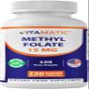 Vitamatic L Methylfolate 15mg - 120 Vegetable Capsules - Optimized and Activated High Potency - Metabolically Active Folate view 1