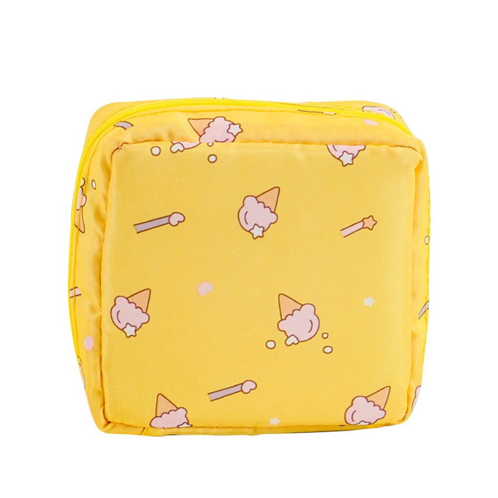 1 Pcs Cartoon Sanitary Napkin Storage Waterproof Traveling Sanitary Napkin Holder Makeup Organizer Portable Pad Bags for Period Menstrual Pouch for Girls (A)