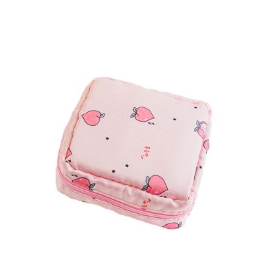 1 Pcs Cartoon Sanitary Napkin Storage Waterproof Traveling Sanitary Napkin Holder Makeup Organizer Portable Pad Bags for Period Menstrual Pouch for Girls (B)