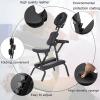 7HAHA3 Multifunctional Folding Tattoo Scraping Chair Adjustable Massage Chair Portable Space Saving Stool Beauty Bed with Storage Bag,White view 3
