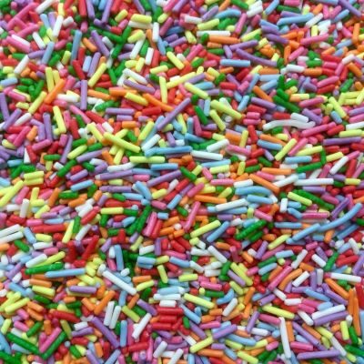 TRTO 300 Gram Edible Sugar Strands Cupcake Sprinkles Cake Decoration Birthday Rainbow With Attractive Looks
