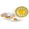 Ceramiche Azzaro & Romano Caltagirone Centerpiece with Sun in Sicilian Cart Style and Almond Paste view 1