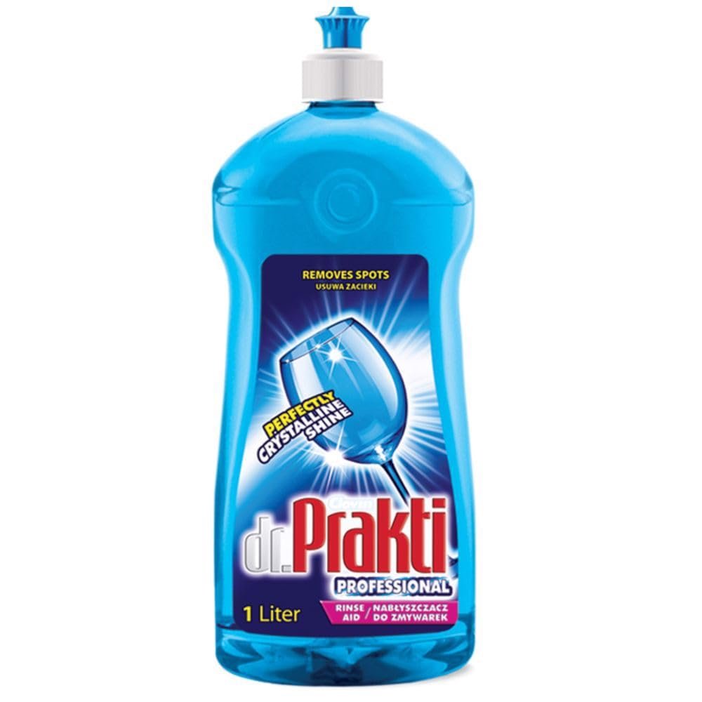 dr.Prakti Dishwasher Rinse Aid Liquid - Adds shine to dishes, leaves no marks, aids in drying, 1L