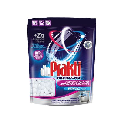 dr.Prakti Mini Tablet Dishwasher Salt - Softens water and effectively prevents limescale in the dishwasher and on dishes, doypack 1.5 kg