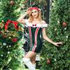 Ladies Sexy 3 Piece Christmas Elf Costume Size 10-12 Hat Dress & Thong view 4