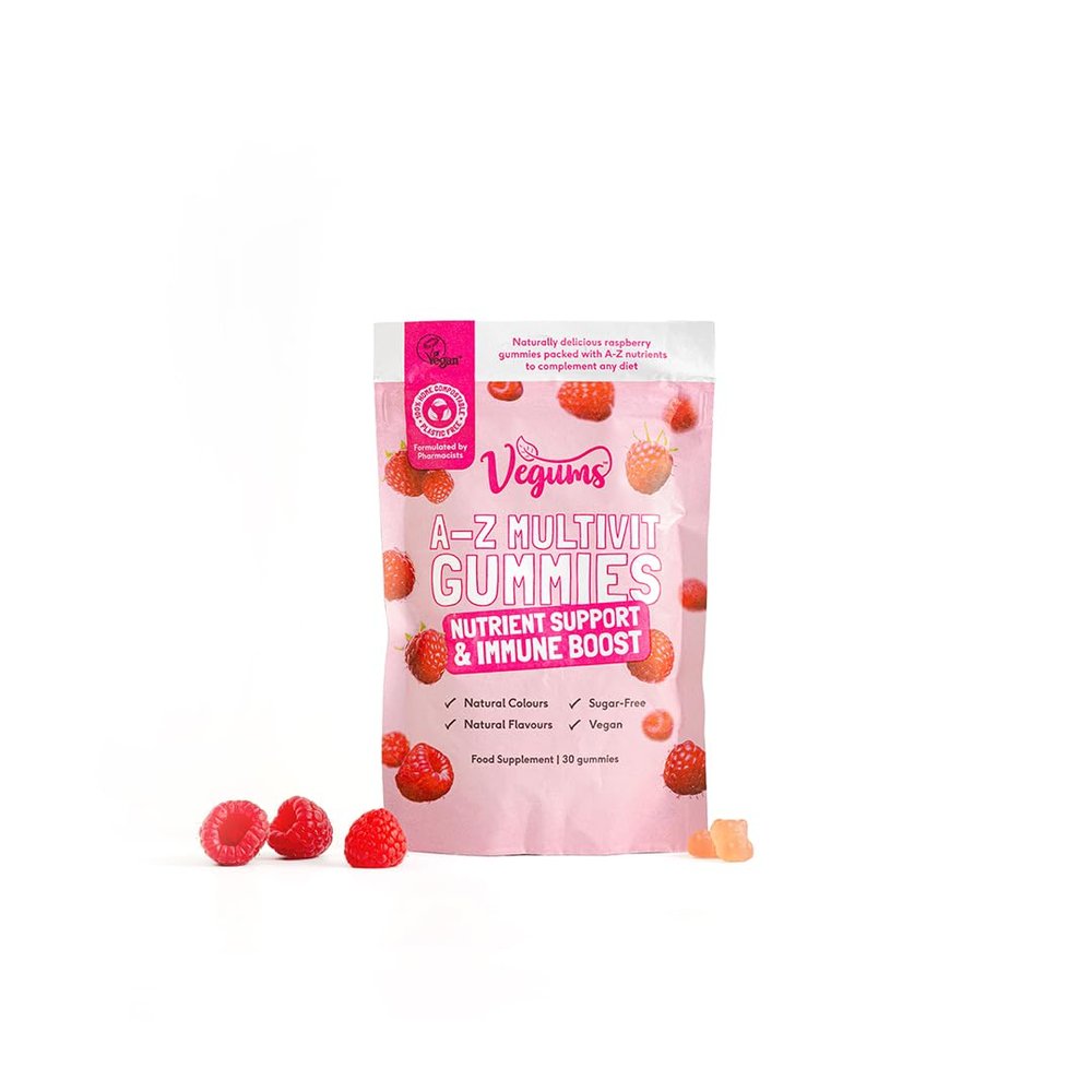 Vegums Sugar-Free AZ Multivitamin Gummies  Vegan, Zero Sugar, Natural Flavour  Daily Support for Immunity, Energy & Wellness  30 Gummies