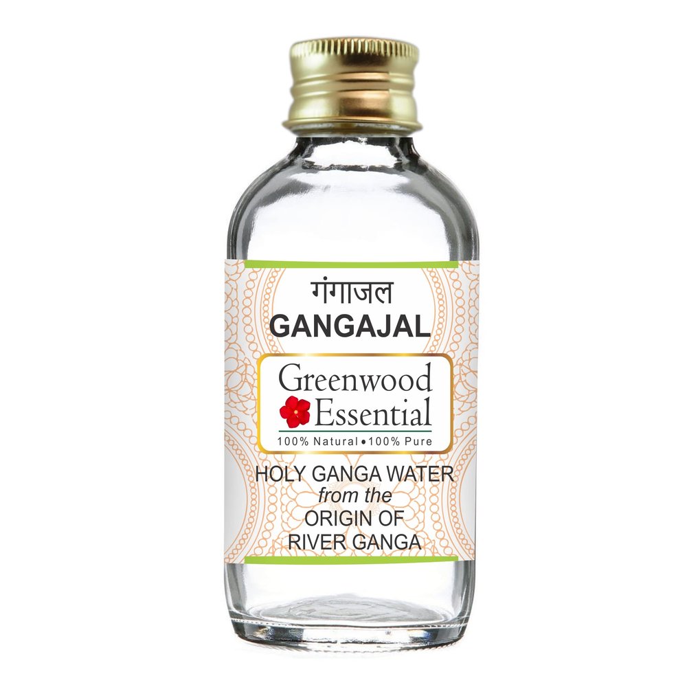 Gangajal Holy Ganga Water from the Beginning of River Ganga at Devprayag in Clear Glass Bottle 100ml