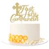 Kaoenla First Communion Cake Topper-Glittering First Communion Decorations God Bless Baby Baptism Cake Decoration God Baptism Sacrament Featured view 2