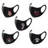 5PCS Unisex Adult Protective_Cover_Mask_Face For Christmas Colorful Washable Reusable Ice Silk Sequins Rhinestone Design (G) view 1