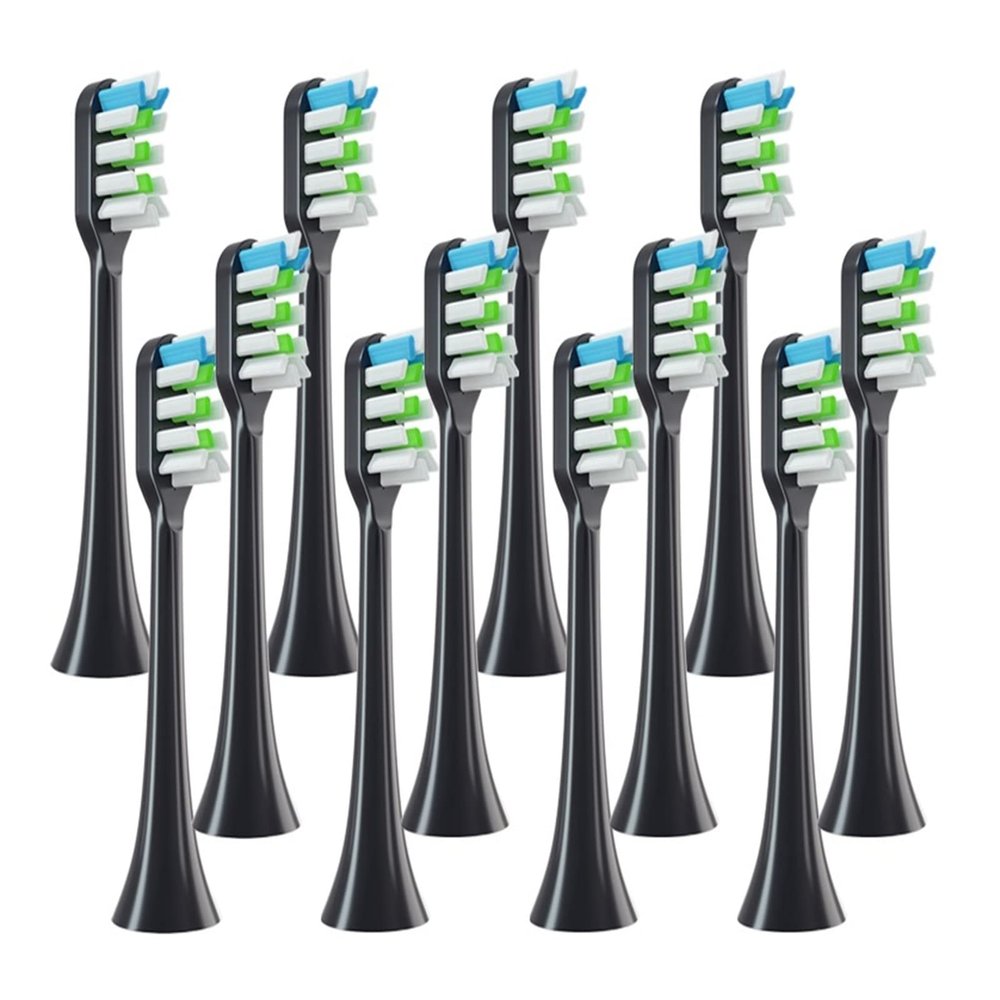 lindawang lin Compatible For Soocas X3U/X1 / X3 / X5 Electric Toothbrushes, Compatible For SOOCAS X3 X1 X5 Electric Toothbrush Replacement Brush Head Accessories going (Color : 12head black)