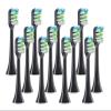 lindawang lin Compatible For Soocas X3U/X1 / X3 / X5 Electric Toothbrushes, Compatible For SOOCAS X3 X1 X5 Electric Toothbrush Replacement Brush Head Accessories going (Color : 12head black) view 1