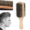 Beard Grooming Brush, Men's Mustache Brush Reduces Itching Portable Beard Care Tools for Husband for Boyfriend for Mustache Cleaning for Dad for Birthday Gifts view 3