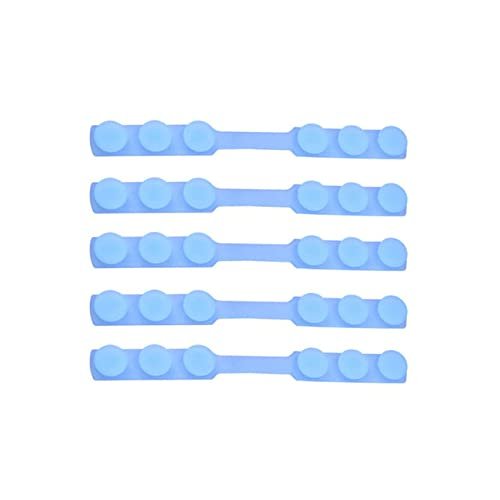 5/6/8 pcs Third Gear Adjustable Anti-Slip Ear Grips Extension Hook Buckle Holder attache-5PCS Blue