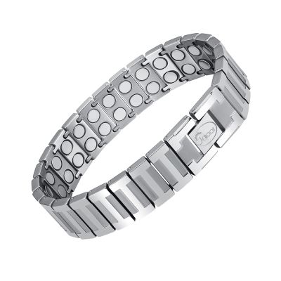 Jeroot Magnetic Bracelet Made of Titanium, Magnetic Bracelet for Men, Adjustable Wristband with Removal Tool Jewelry Gift Box (3500 Gauss)