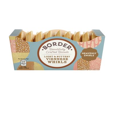 Border Biscuits - Light & Buttery Vienesse Whirls - Buttery Golden Swirl Biscuits - Treat Yourself or Share with Friends,150g (Box of 6 packs)