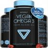 Vegan Omega 3 Capsules - High Strength DHA from Algae Oil with Flaxseed Oil, Astaxanthin, Vitamin E - Algae Omega 3 Vegan - 60 Easy Swallow Softgel Tablets - Sustainable Vegetarian DHA Supplements view 1