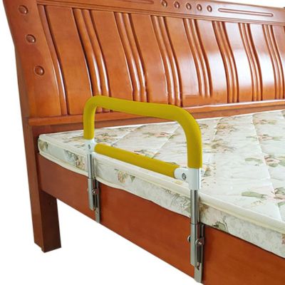 DBMGBd Folding Bed Support Rails for Elderly Adult - Bed Grab Handle Bedside Standing Assist Grab Bar - Assistance for Getting in and out of Bed at Home for Eldery/Disabled/Handicapped(Color:yellow)