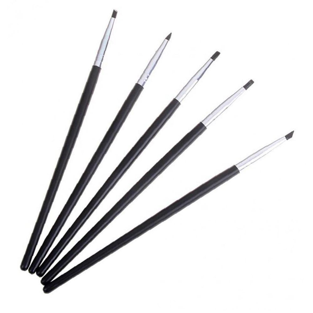 Froiny 5PCS Dental Shaping Silicone Tooth Tool 5PCS Dental Resin Brush Pens for Adhesive Composite Cement Porcelain Teeth Tools, Blue