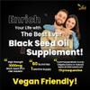 Ved Black Seed Oil Gummies with Blackcurrant Flavour, Raw Unfiltered Black Seed Oil Gummies with Mother Culture, Vegan Health Supplement for Men and Women- 60 Chews 30 Days Supply. view 3