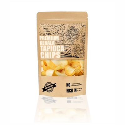 FLAVORS OF KERALA (FOK) | Premium Kerala Tapioca (Kappa/Cassava) Chips (400 Grams)