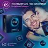 MY.SIZE Classic Condoms Size 7 I 69 mm Width I 80 Pieces mega Pack I Premium Condoms Extra Thin I Kondoms True to Touch Gossamer I Thin 0.07 mm Wall Thickness I Vegan I Condom for Men view 2