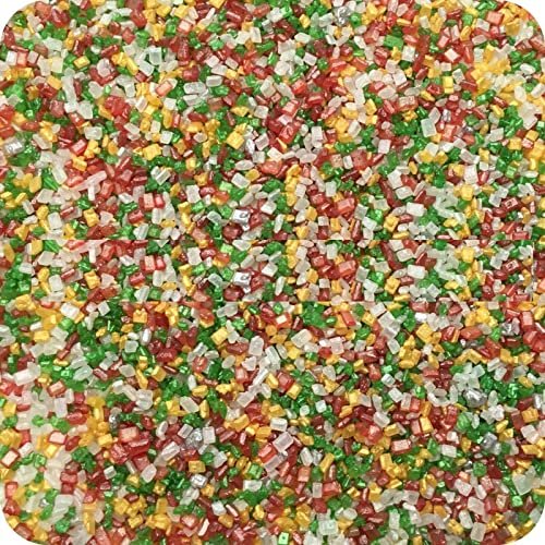 Vision4ever 75 Gram Xmas Wedding Parties Edible Christmas Sparkling Glitter Sugar Crystals Cupcake Sprinkles Cake Toppers With Attractive Looks